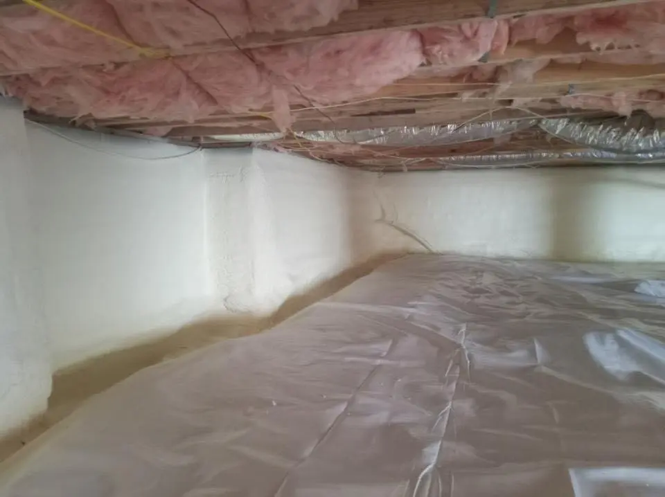 Crawl space encapsulation with closed-cell spray foam for Spray Foam Roofing in Crestline