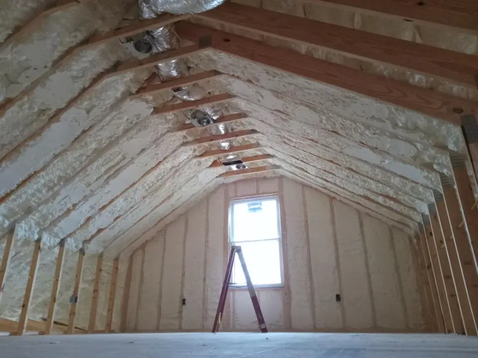 Spray foam roofing application for Crawl Space Insulation project in Crestline